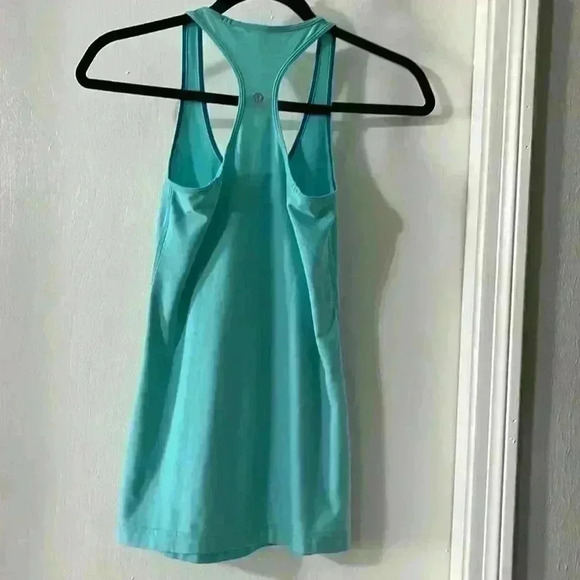 LULULEMON Cool Racerback Tank top size 4aqua blue - Picture 2 of 6